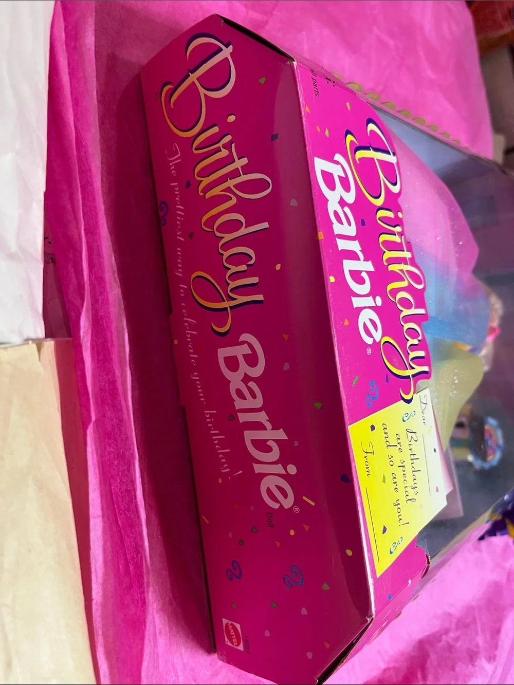 1997 Birthday Barbie Doll by Mattel (model 18224) NRFB with Ribbon